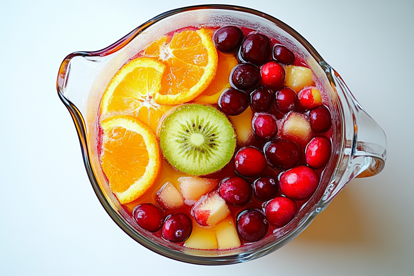 cranberry orange sangria glass