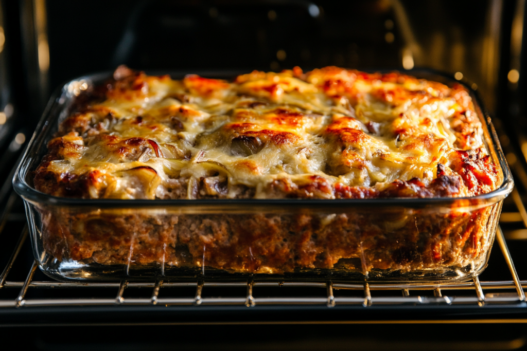 french onion meatloaf partially baked
