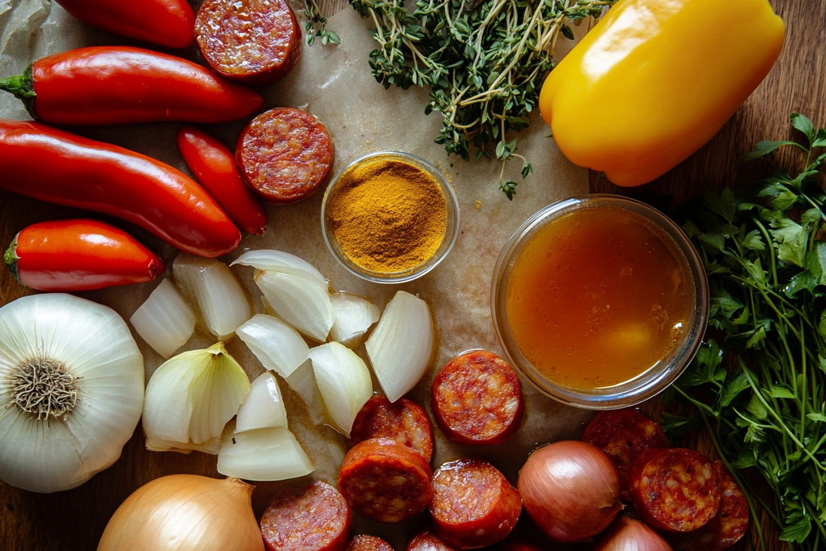 spicy chorizo soup ingredients