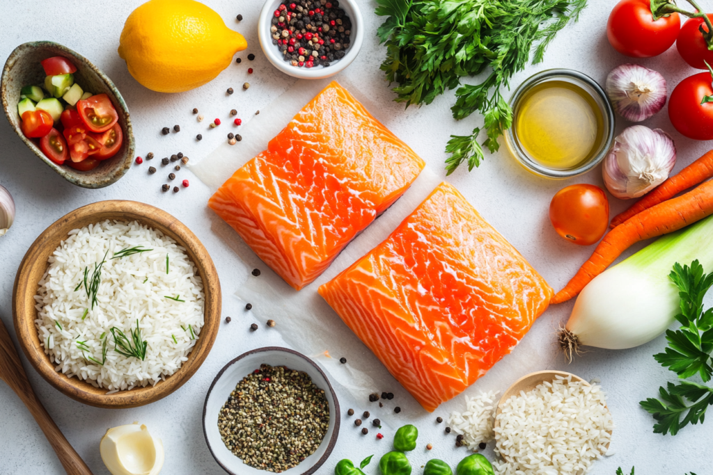 salmon and rice recipe ingredients