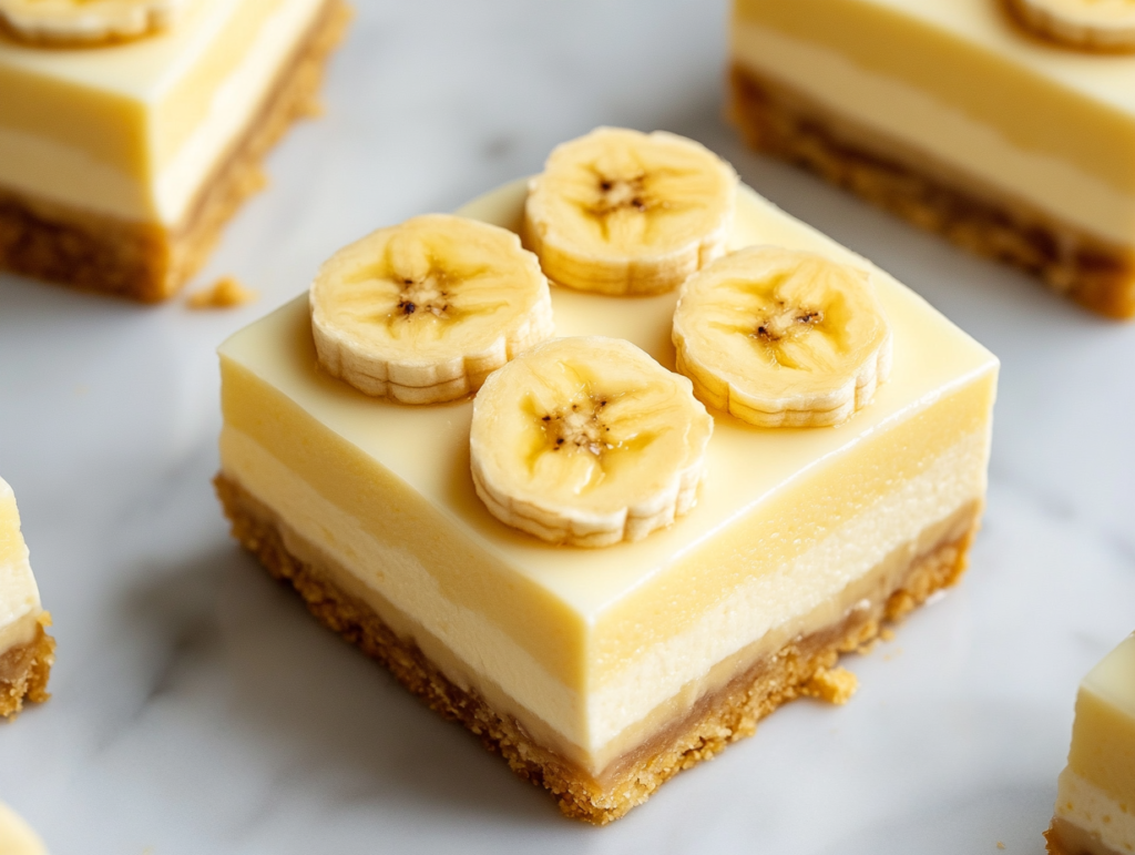 banana pudding cheesecake slices