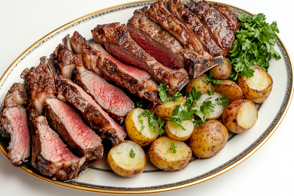 ribeye roast carved slices