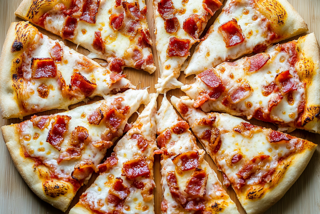 chicken bacon ranch pizza slices