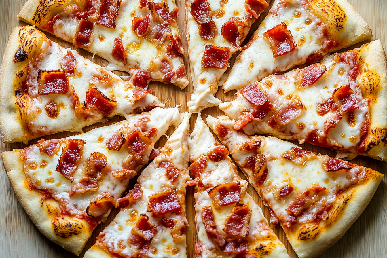 chicken bacon ranch pizza slices