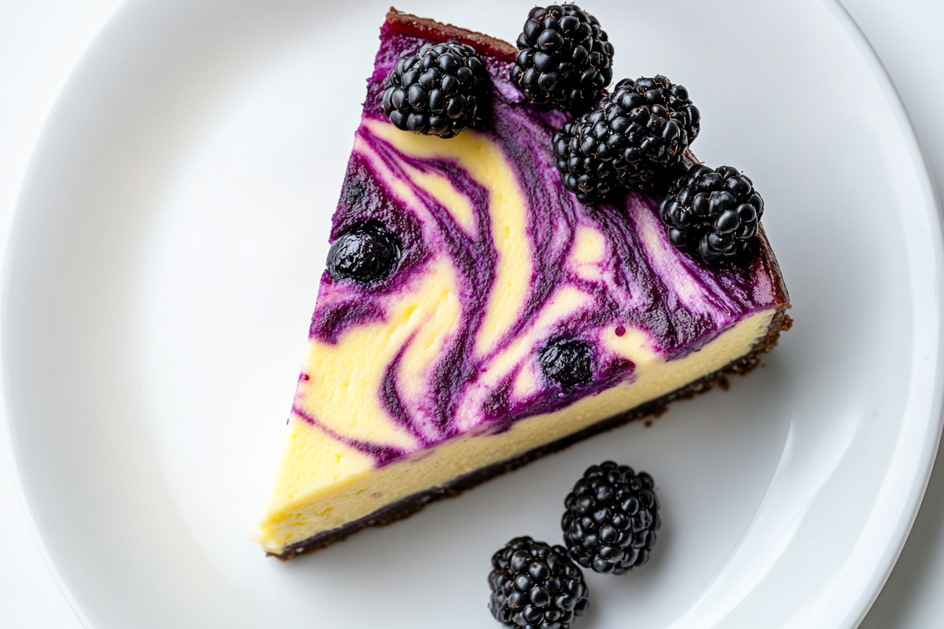 blackberry cheesecake recipe slice