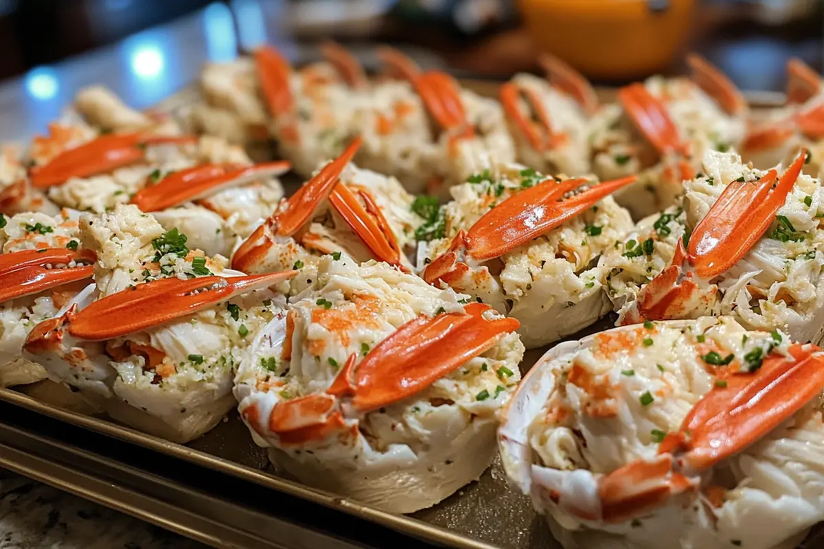 Fresh crab salad sushi roll with creamy crab filling and sushi rice